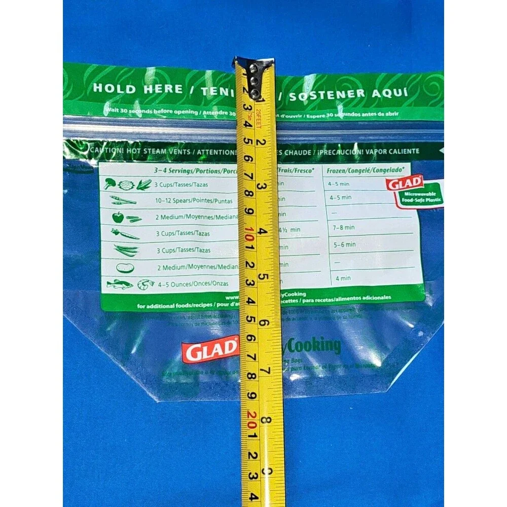 (8) GLAD Simply Cooking Microwave Vegetable Steaming Bags NEW Discontinued NOS